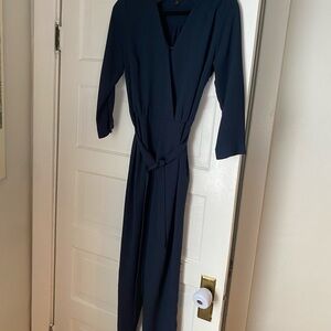 Elegant Navy Blue Women's Long Jumpsuit